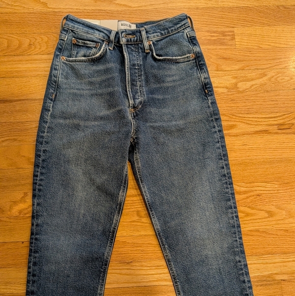 Agolde Riley Long High Rise Straight Denim - Picture 4 of 4
